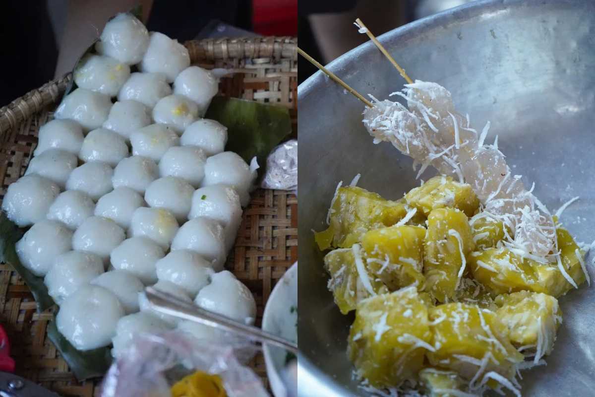 Local residents choose ingredients for their daily meals